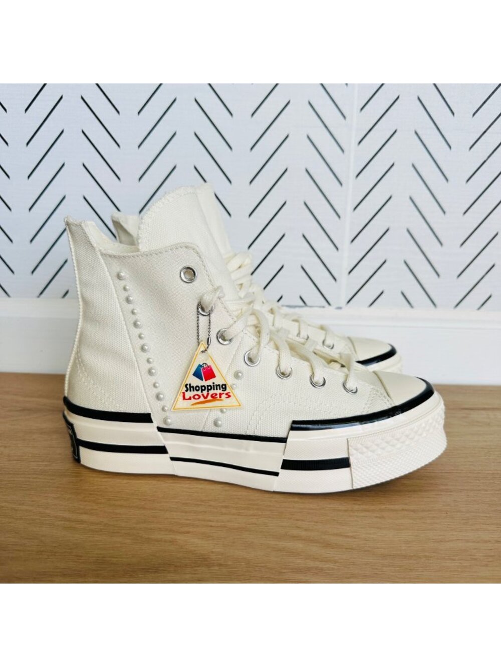 ⭐CONVERSE Chuck 70 Plus Hi Gems Sz 7 Mens Platform Shoes Pearls Sneaker A10287C⭐